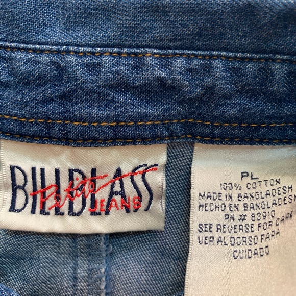 Bill Blass Jeans Jean Shirt, Size Petite Large - Picture 6 of 6